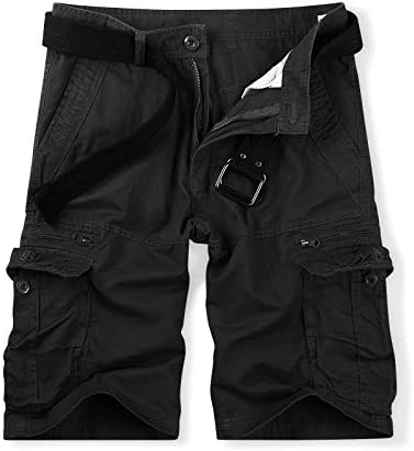 Охента карго шорцеви за мажи со џебови со патенти, летни машки шорцеви случајни воени работи на отворено
