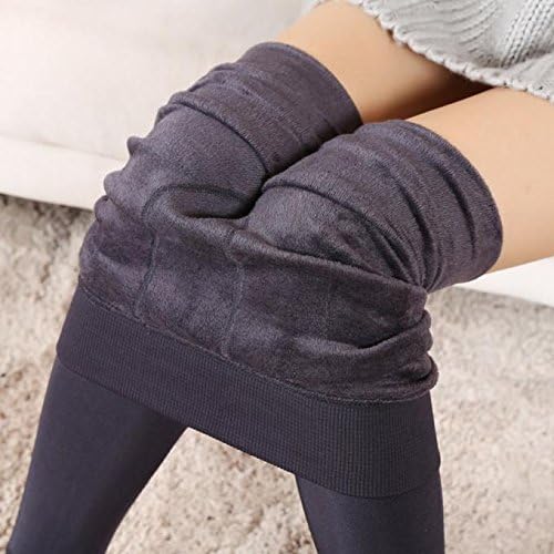XXBR Термички хеланки за жени, зимско топло руно наредени со нејасни дебели истегнати панталони хулахопки еластични јога панталони
