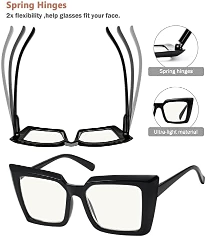 Очила 5-Пакет Прогресивни Мултифокус Очила За Читање Сина Светлина Блокирање На Жените Без Линија Мултифокални Читатели