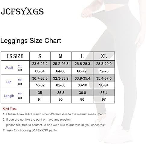 JCFSYXGS со високи хеланки за половини за жени со џебови меки јога панталони Контрола на стомакот за атлетски тренинзи хеланки