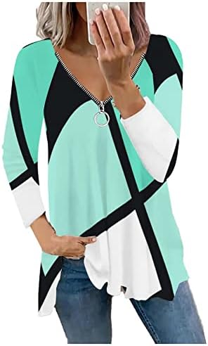 Женски тенок фит моден џемпер печати V вратот пулвер руно плус кошули со големина секој ден џемпер врвови блузи