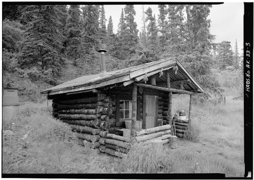 Фотографија на историски производи: Пирсон кабина, во близина на реката Токлат, Кантвел, Денали Бороу, Алјаска, АК, 2