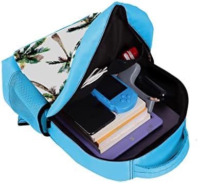 Ранец на лаптоп VBFOFBV, елегантен ранец за патувања, обични пакувања за рамо за рамо за мажи, акварел кокосово дрво