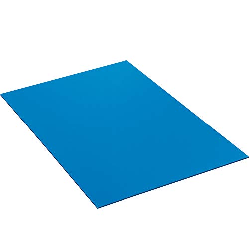 Одлична кутија пластични брановидни чаршафи, 40 x 48, w x l, сина, пакет од 10