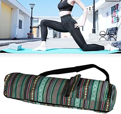Plplaaoo Cylinder јога мат торба, вежби со голем капацитет јога носач на мат, издржлива торбичка за складирање на јога мат од