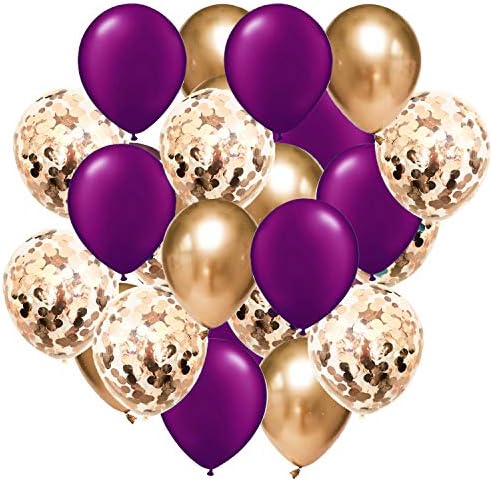 Виолетови Златни Балони За Виолетови Златни Украси За Роденден За Жени/Класични Балони Од Латекс Од Розово Злато од 30 парчиња