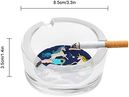 Фантазија Еднорог стакло пушење пепелници цигари цигари за држач за таблички за пепел за затворен простор на отворено