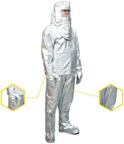 Отпорна на топлина Изолација костум огноотпорна облека анти термичко зрачење 1000-1200 степени Flameproof композитни алуминиумски