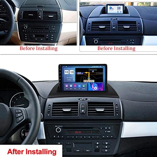 PLOKM Android Автомобил Стерео Радио За Bmw X3 E83 2004-2012 Со Apple Carplay Android Auto, 9 Инчен Екран На Допир Bluetooth