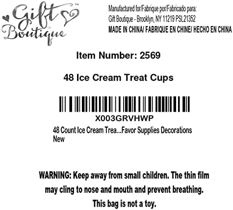 Бутик за подароци 48 брои сладолед третирајте чаши закуски 10 мл. За еднократна употреба хартиена чаша десерт ices чинии сладолед