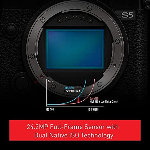 Panasonic Lumix S5 Целосна Рамка Огледало Камера, 4k 60P Видео Снимање Со Lumix S Серија Камера Објектив