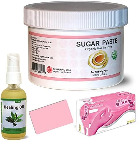 Паста за шеќер, подготвена за употреба за бразилски, бикини + 100 нараквици, по шеќер за смирување на масло и апликатор за шеќер