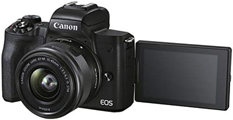 Канон ЕОС М50 Марк II Дигитален Фотоапарат Без Огледало Со Објектив од 15-45мм + 64гб Меморија + Куќиште+ Постојан Зафат + Статив+