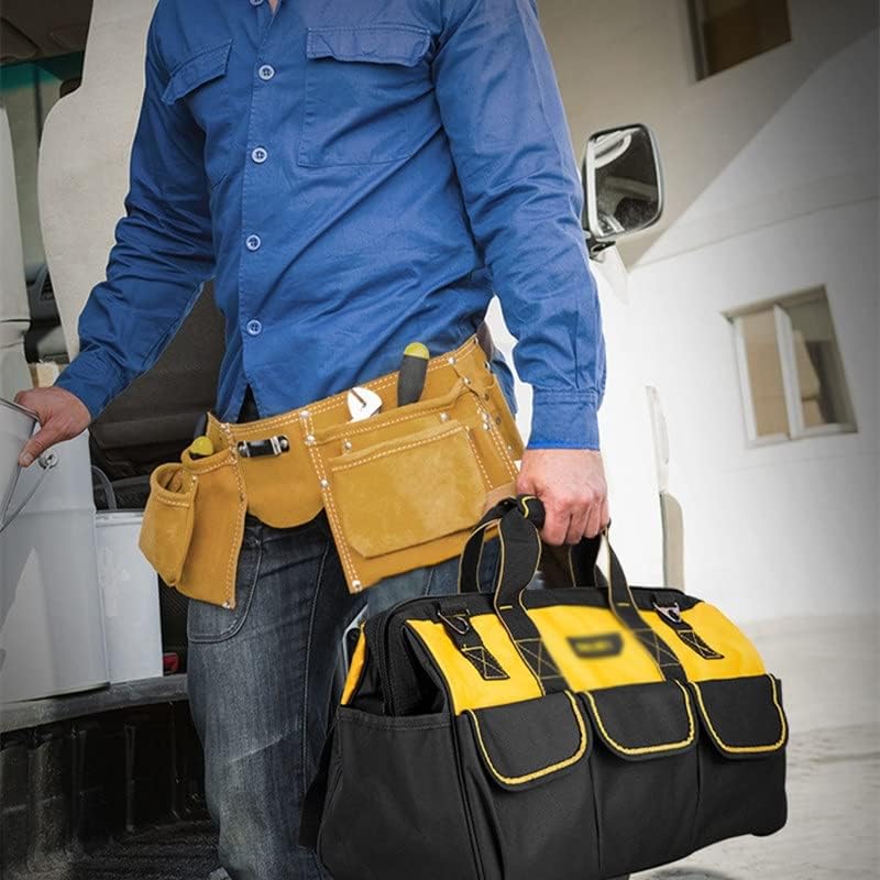 ygqzm мултифункционална алатка торба Оксфорд крпа Електрична торба, мулти-џеб водоотпорна алатка за складирање против паѓање