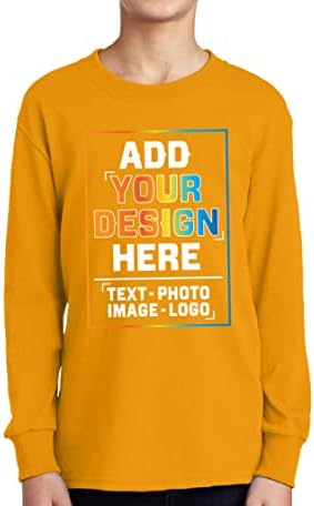 Прилагодена младинска кошула со долги ракави Додадете ваша сопствена слика за дизајн на слика персонализиран текст