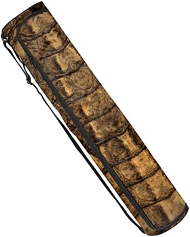 Крокодилна кожа текстура Јога Мат кеси со целосна зип торба за носење жени за жени, вежбајте носач на јога мат со прилагодлива