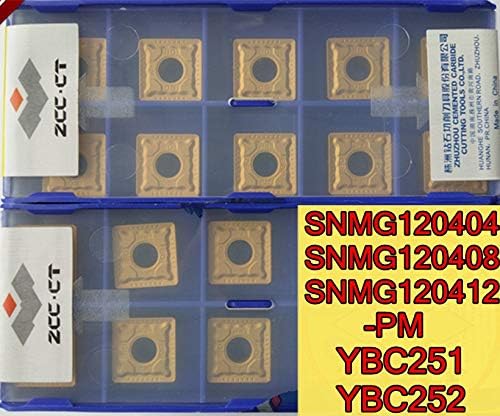 FINCOS SNMG120404-PM SNMG120408-PM SNMG120412-PM YBC251 YBC252 ZCC.Кт Цпу Карбид Сечилото Обработка: Челик -: 04-YBC251 10pcs)