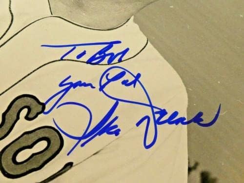 IKE Delovlock потпиша гроздобер бејзбол 8x10 фотографија со JSA COA - Автограмирани фотографии од MLB