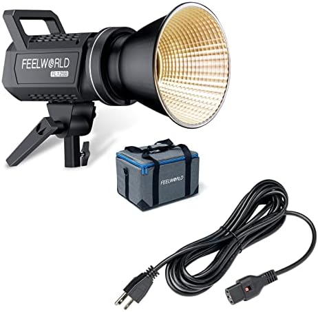 FeelWorld FL125B 125W Био-боја Видео светло со кабел за напојување со приклучок од 3 американски приклучоци