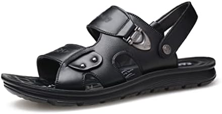 Xmtxzym летни чевли Машки кожни сандали случајни папучи на платформа платформата сандали отворено шарени чевли машки чевли