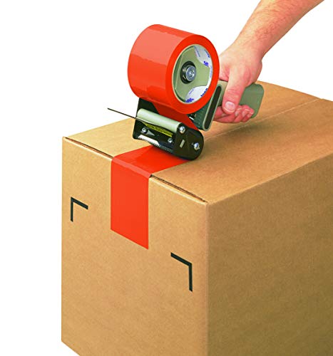 Логика на лента од авиидити 2 инчи x 55 двор 2,2 милји портокалова, лента за пакување во боја, 6 пакувања, совршени за пакување, испорака, движење, дома и канцеларија