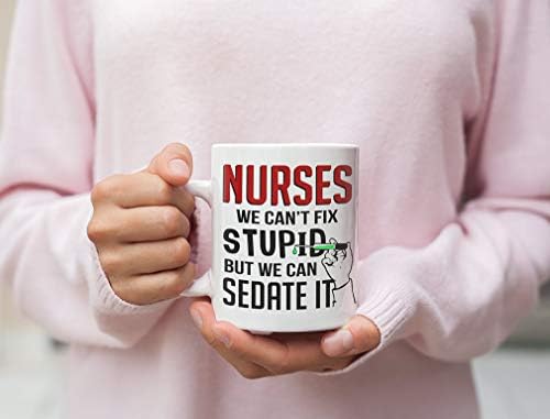 Подарок За Медицинска Сестра-Не Можеме Да Го Поправиме Глупаво, Но Можеме Да Го Смириме Смешни Подароци За Нега Кафе Кригла