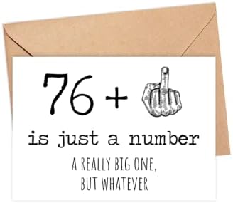 77 -та роденденска картичка - 77 е само број навистина голем, но што и да е - 77 годишна роденденска картичка - Смешен роденден