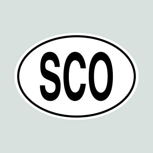 SCO SCOTLAND CODER CODE OVAL LECKER DECAL VINYL направен во САД