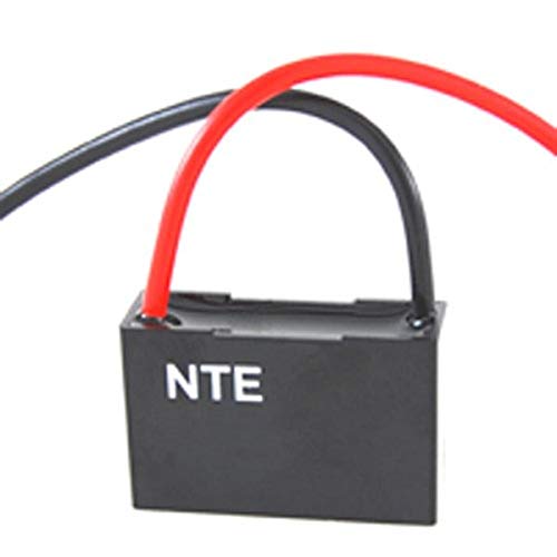 NTE Electronics CFC-3.75 серија CFC полиестерски тавански вентилатор кондензатор, 2 жица, 125/250 VAC, 3,75 μF капацитет