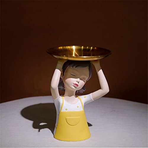 Орев симпатична девојка скулптура украси овошен послужавник за складирање на послужавник нордиски додатоци за украсување на