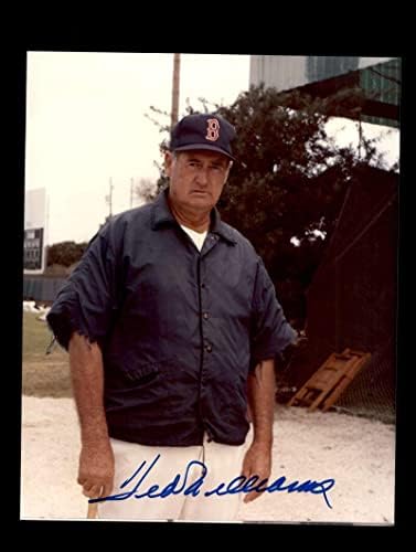 TED WILLIAMS PSA DNA потпиша 8x10 Photo Autograph Boston Red Sox - Автограмирани фотографии од MLB