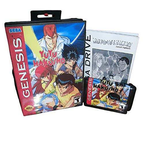 Адити Ју Ју Хакушо - Makyou toitsusen US Cover со кутија и прирачник за Sega Megadrive Genesis Video Game Console 16 бит MD