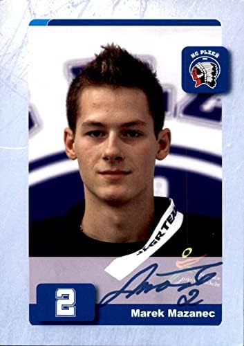 Марек Мазанец потпиша HC Skoda Plzen издаде 4x6 Photo Nashville Predators - Autographed NHL Photos