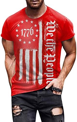 СРЕДНИ Кошули МИАШУИ За Мажи Мажи 1776 Независност Промена На Знамето На Бојата Пролет Лето Рекреативни Спортови Удобен Памук
