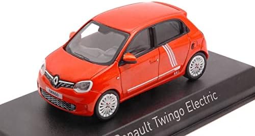 Модел на скала компатибилен со Renault Twingo Electric Vibes 2021 Валенсија портокал 1:43 Norev NV517420