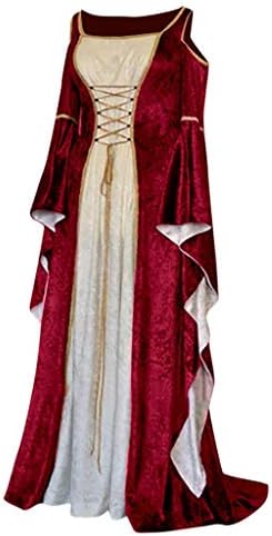Викторија фустан за жени ренесанс гроздобер готски викторијански фустани Средновековни ренесансни носии гроздобер готски