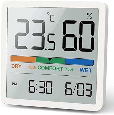 WDBBY LCD дигитален часовник Мерач на влажност на Влагата термометар ХИГРОМЕТЕР ВОДАТА канцеларија Десктоп Табела Температура