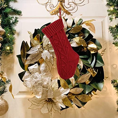 Тојандона Божиќна Плетена Торба За Подароци За Чорапи Рустикална Персонализирана Торба За Бонбони Добрата Торбичка За Лекување
