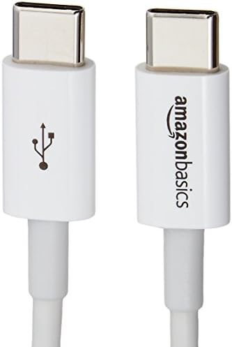 Амазон Основи USB Тип-C ДО USB Тип-C 2.0 Полнач Кабел-6-Метарски, Бел