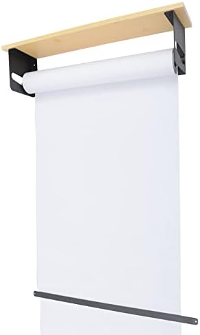 TFCFL Wallид монтиран Крафт хартија диспензерот и секачот 24 Крафт хартија секач со бела хартија за кафе, детска соба, ресторан,