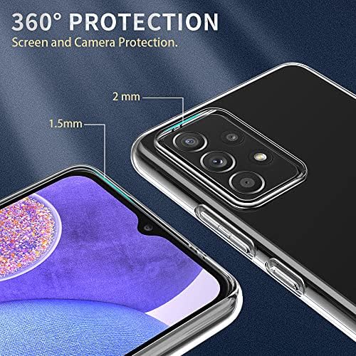 Bokoo Crystal Clear Samsung Galaxy A23 5G Case.soft Slim Fit Transparenty Plastic TPU заштитен силиконски покритие Телефонски