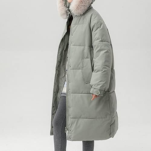 Женска зима надолу постепена јакна лабава задебелена средна долга леб палто залепена јакна за жени зимски палта